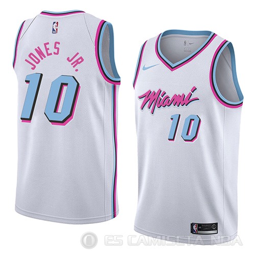 Camiseta Derrick Jones Jr. #10 Miami Heat Ciudad 2018 Blanco - Haga un click en la imagen para cerrar
